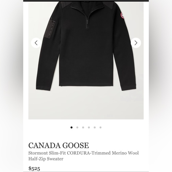 Canada Goose-Stormont Slim-Fit CORDURA-Trimmed Merino Wool Half-Zip Sweater - Picture 5 of 5